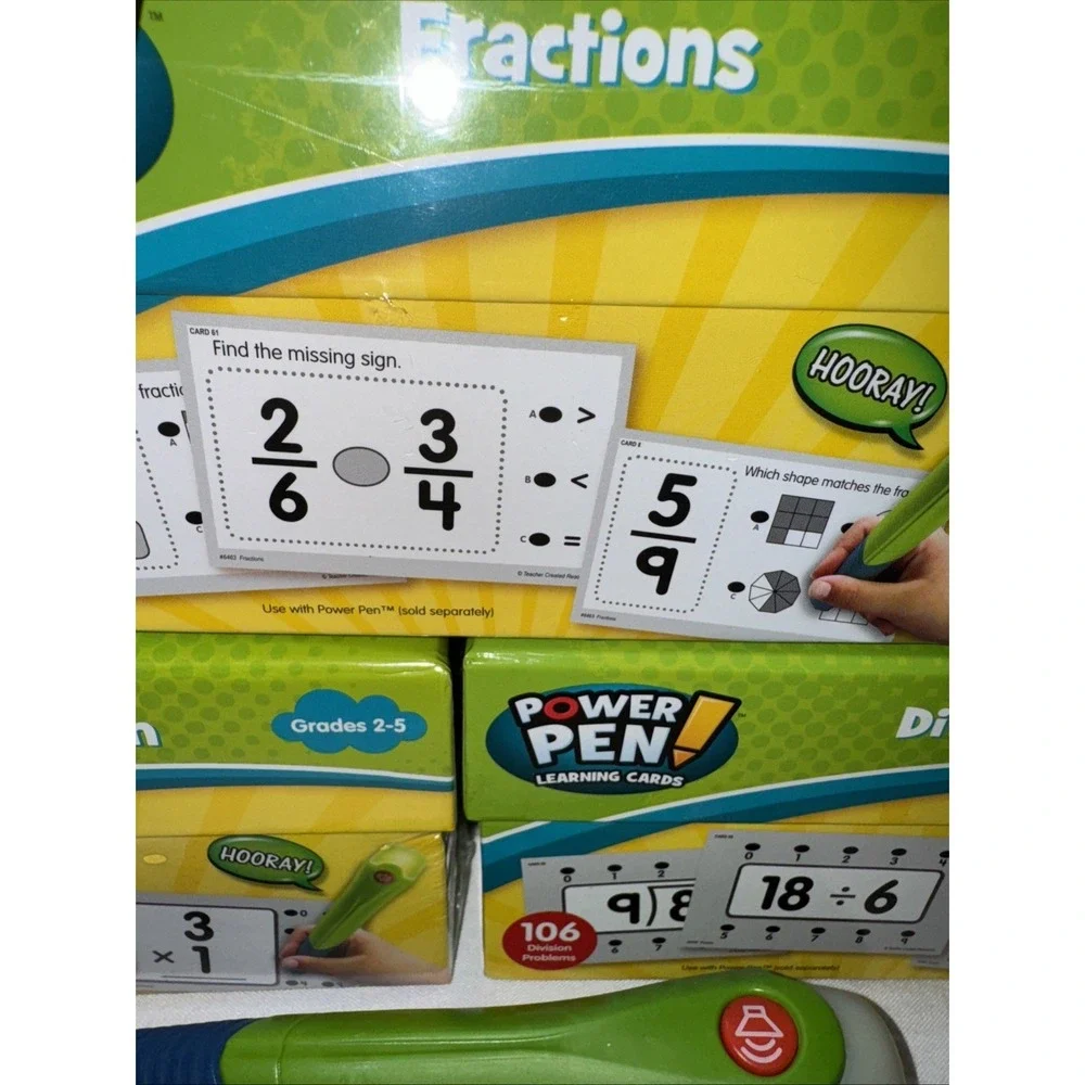 Power Pen Learning Cards- Set Of‎ 3 Learning Topics. Pen Included. Grades 2-5